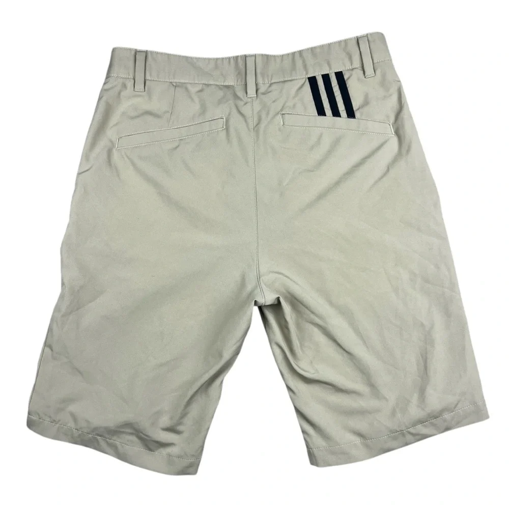 Adidas Shorts Mens 28 Golf Performance Chino Khaki‎ Tan 3 Stripes HG8844 10P001